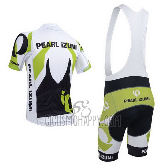 Pearl Izumi Cycling Jersey Bib Short 2013 Men Short Sleeve White and Green